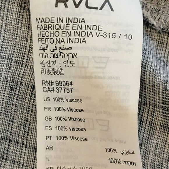 RVCA Women's Small Grey and White Striped Dress - Picture 7 of 13